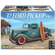 Revell 85-4516 1937 Ford Pickup Truck 2N1 w/Surf Board Model Car Kit 1:25 Scale 162-Piece Skill Level 4 Plastic Model Building Kit, Red