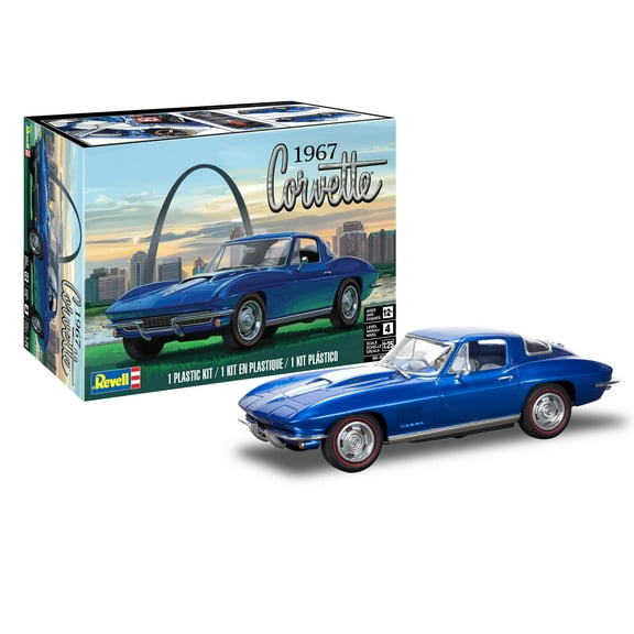 Revell Level 4 Model Kit 1967 Chevrolet Corvette Sport Coupe 1/25 Scale Model