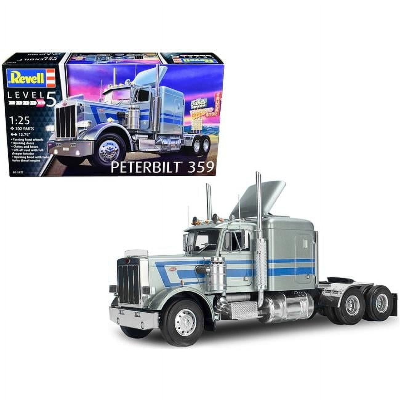 Revell peterbilt 1/25 箱にダメージあり Revell Peterbilt 359 Semi Truck Tractor Scale Model Kit