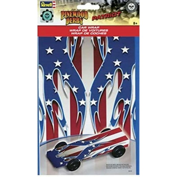 Revell Pinewood Derby Patriot Car Wrap Decal, Multicolored, RMXY9423