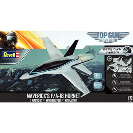 Revell RMX851267 1 72 Top Gun Maverick Maverick s F 18 Hornet Easy Click System Model Building KIT