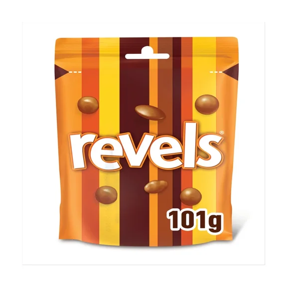 Revels Milk Chocolate Bag Pouch 101g, Imported from Britain