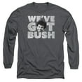 thumbnail image 1 of Revenge Of The Nerds Weve Got Bush Long Sleeve Adult 18/1 T-Shirt Charcoal, 1 of 2