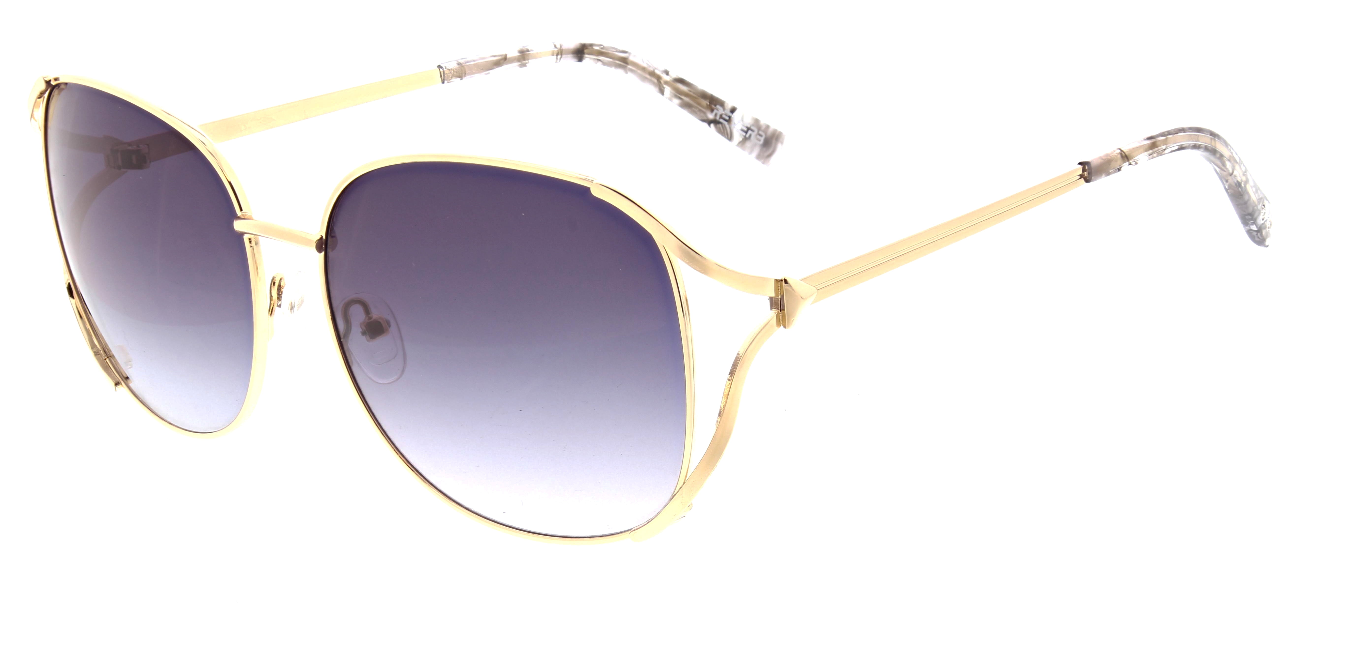 Reverb Women's Vented Square Prescription Fashion Sunglasses, RVLOS4000, Gold, 61-16-140, with Case