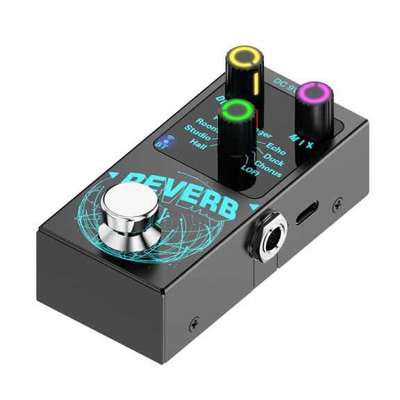 Reverbs Effector Digital Reverbs Guitar Effect Pedal 9 Modes Guitar Effect Pedal