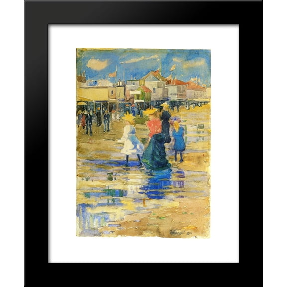 Revere Beach 20x24 Framed Art Print by Prendergast, Maurice