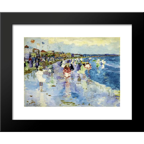 Revere Beach 20x24 Framed Art Print by Prendergast, Maurice