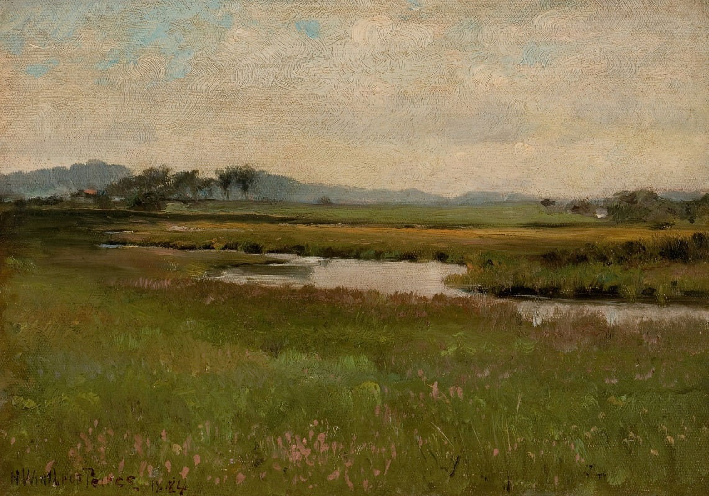 Revere Marshes (1884) Poster Print by Herman Winthrop Peirce (24 x 36