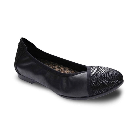 Revere Nairobi Women Slip-on Casual Shoes In Black Lizard/onyx