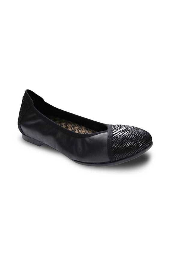 Revere Nairobi Women Slip-on Casual Shoes In Black Lizard/onyx