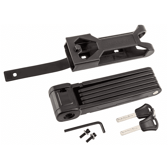 Revere USA Folding Bike Lock - Hardened Steel Heavy Duty Bike Lock with Easy Mounting, Secure Bike Lock - Key Folding Lock - Anti Theft Folding Lock Motorcycle, Scooter, Electric Bike. Revere US