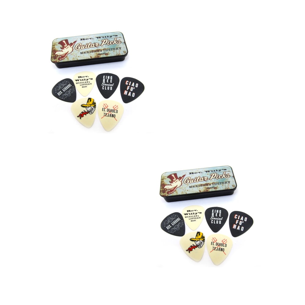 Reverend Willy's Guitar Picks Billy Gibbons 2 Pick Tins 12 picks Heavy Dunlop