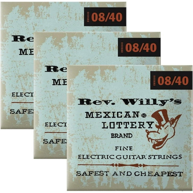 Reverend Willy's Mexican Lottery Brand Guitar Strings Electric 3 Sets