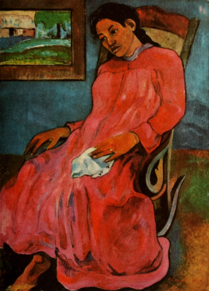 Reverie 1891 Canvas Art - P Gauguin (18 x 24)