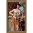 thumbnail image 1 of Reverie 26x40 Large Gold Ornate Wood Framed Canvas Art by John William Godward, 1 of 2