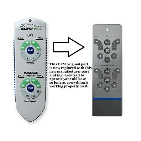 Reverie RC-WM-101 Replacement Remote Control for Tempurpedic Ergo Advance, Gray