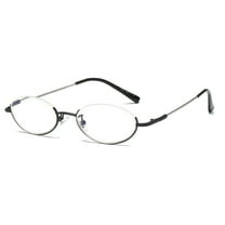 Reversal Frame Blue light Blocking Reading Glasses for Women 1.00 Designer Metal Oval Readers 1.00 Strength