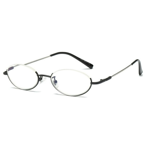 Reversal Frame Blue light Blocking Reading Glasses for Women Designer Metal Oval Readers Eyglasses Frame