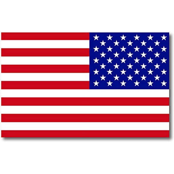 Reverse American Flag Car Decal - 3" x 5"