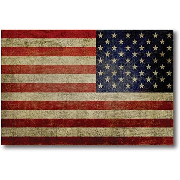 Reverse American Flag Car Decal Weathered Look 3" x 5"