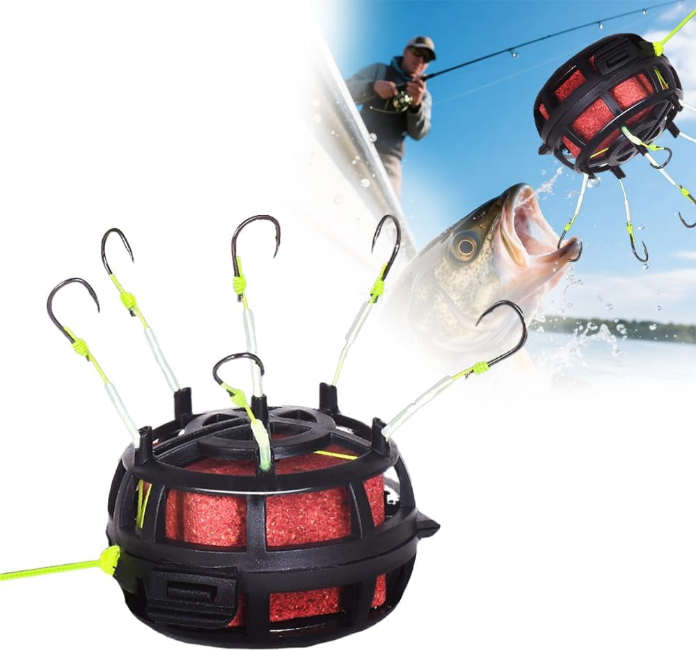 carp fishing hook setup YOTO Rig Set  24Pcs High Carbon Steel Curved Barbed Hooks with Swivel, Hair Rig Design for Boilie Fishing, Braided Line Equipment, Size 2 4 6 8 : Sports & Outdoors Carp Rig Setup Tilapia Fishing