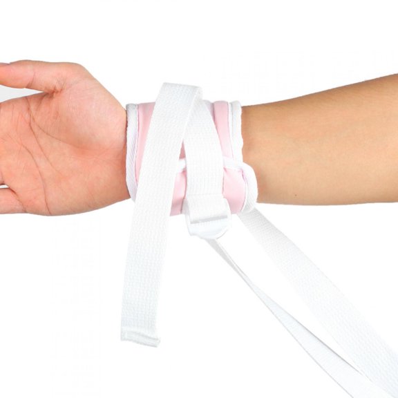 Reverse Button Design Hand Wrist Fixed Strap Hand Foot Bandage For Elderly Home Care