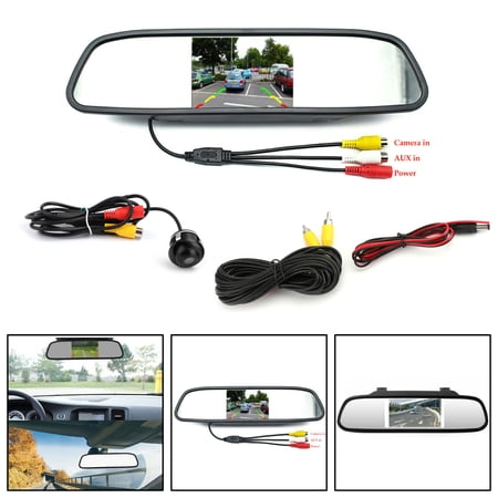 Reverse Car Camera + 4.3" Car Mirror Monitor Kit Vehicle Security System