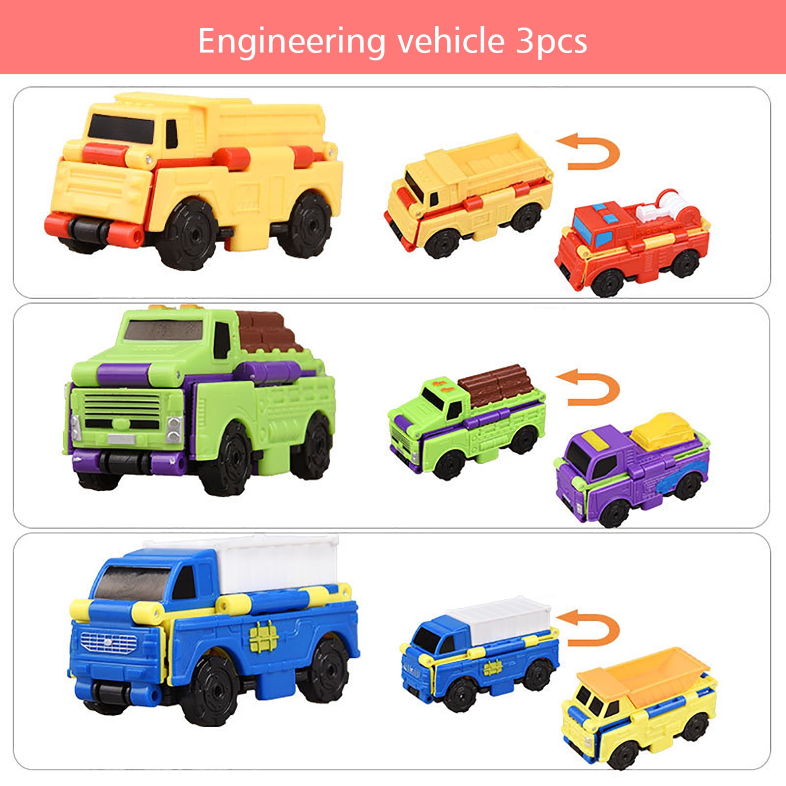 Reverse Car Toy Set Reverse Car Toy Pull Back Toy Car Transformation In