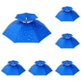 thumbnail image 1 of Reverse Folding Umbrella Travel Large Automatic Umbrella Open Close Umbrella with Fan And Mist Spray Head Umbrella Hat Clear Umbrella for Men with Pouch Umbrella Raincoat for Girls 7-8 Large Umbrellas, 1 of 9