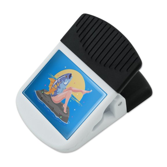 Reverse Mermaid With Tuna Head Refrigerator Fridge Magnet Magnetic Hanging Hook Note Snack Clip
