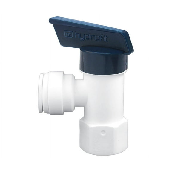 Reverse Osmosis (RO) Tank Ball Valve 1/4" Quick Connect x 1/4" Female NPT, NSF