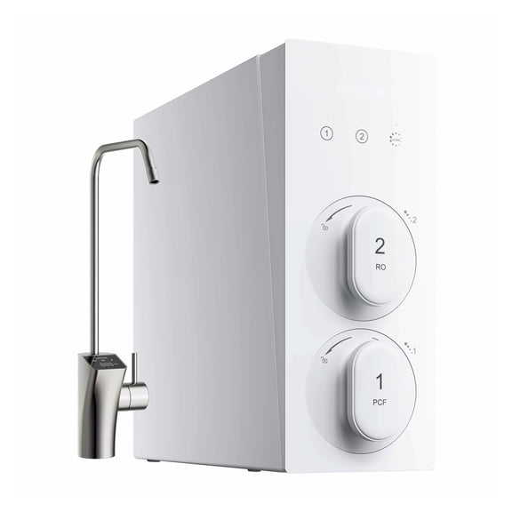 Reverse Osmosis System 600 GPD Tankless Water Filter, 8-Stage Under Sink RO System with Smart Display, 2:1 Pure to Drain, for Home & Kitchen