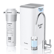 Reverse Osmosis Water Filtration System - 600 GPD Fast Flow Tankless RO System Under Sink Water Filter, Compact, Reduce TDS PFAS, NSF/ANSI 372, 21 Pure to Drain, WK18-V1-600G