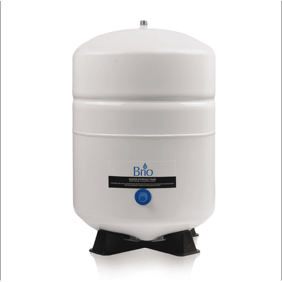Reverse Osmosis Water Storage Pressure Tank 3.2 Gallon, 2.2 Gallon Capacity + Tank Valve | RO-122- Metal