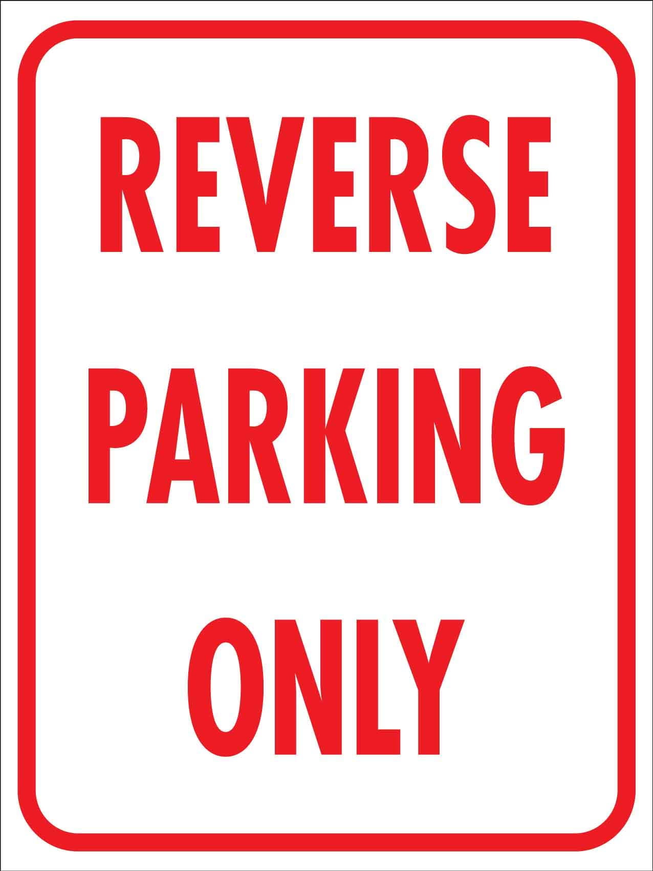 Reverse Parking Only Sign Metal Tin Sign 12x8 Inches Caution Danger ...