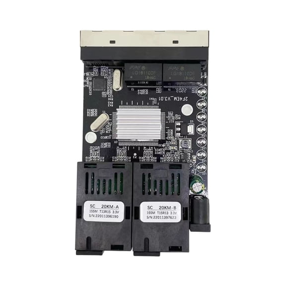 Reverse PoE Single Fiber Converter with 20KM and 4 RJ45 Ports for Stability