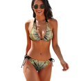 thumbnail image 1 of Reverse Pole Compass Women's Bikini V Neck Swimsuit Set 2 Piece Over Size Bathing Suit Side Triangle Bathing Suit, 1 of 9