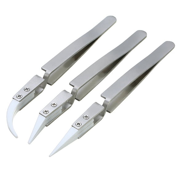 Reverse Tweezers Ceramic Tweezers Set - High-Temperature
