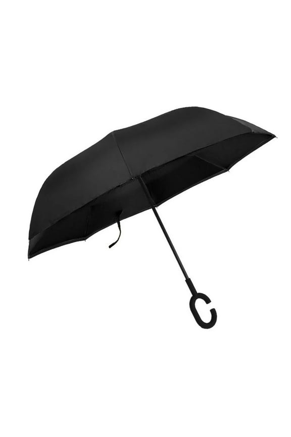 Reverse Umbrella Long Handle Straight C-Shaped Hand-Open Reverse Umbrella Sunny Umbrella