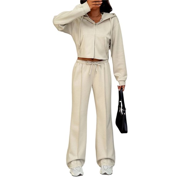 Reverse Weave, Fleece Hoodie for Women with Zipper Khaki XL