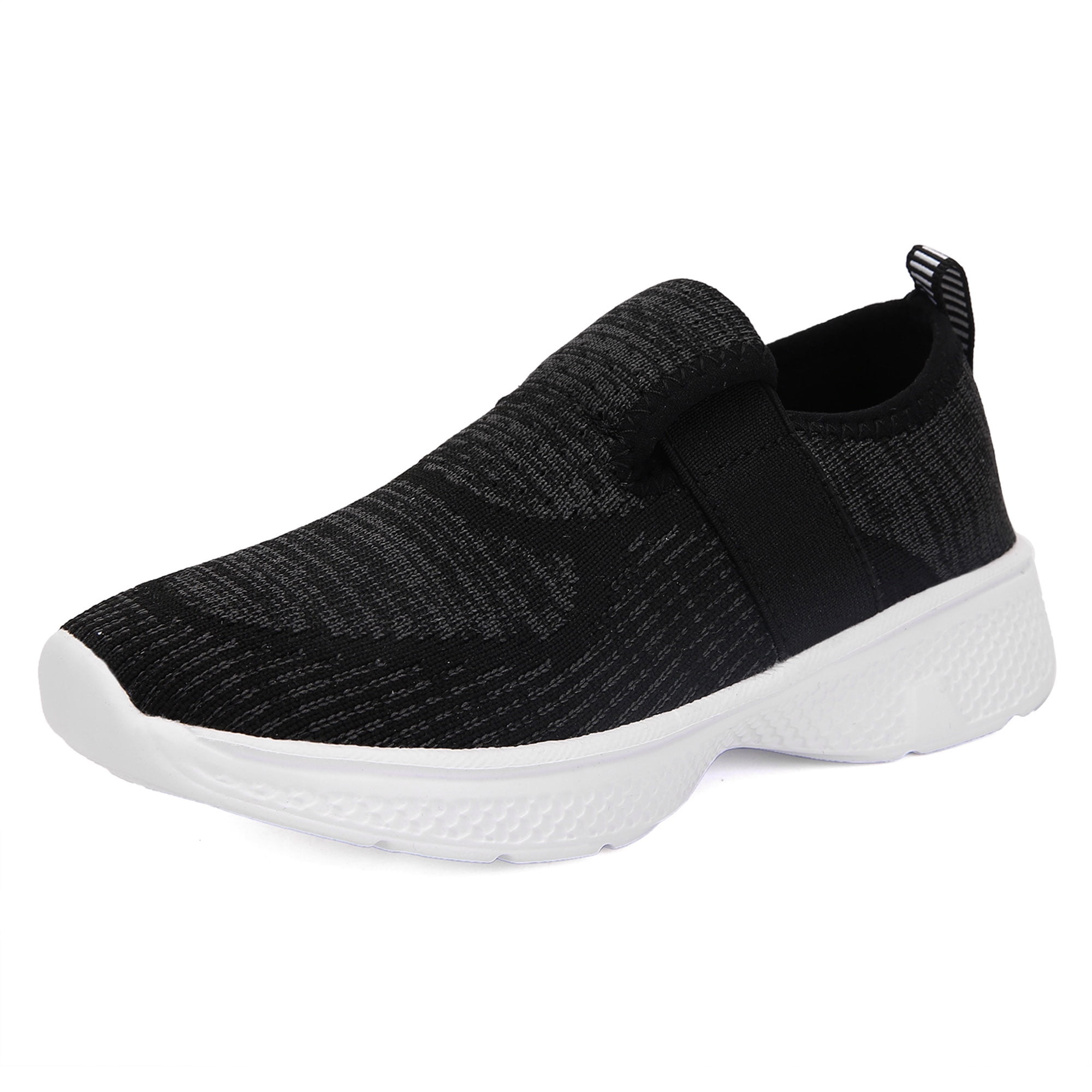 ReverseClock Kids Sneaker Lightweight Slip on Black Running Shoes Size ...