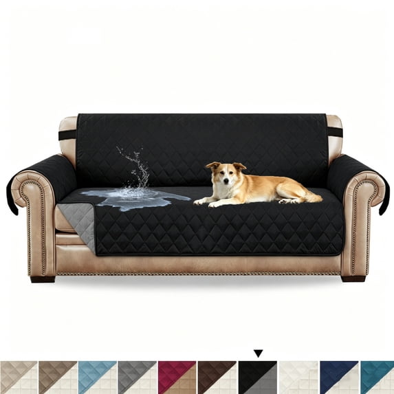 Reversible 100% Waterproof Sofa Cover Non Slip Couch Cover Machine Washable Slipcover Leakproof Furniture Protector for Dogs Kids Pets