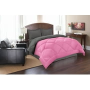 Reversible 3pc Comforter Set Full/Queen Pink/Gray