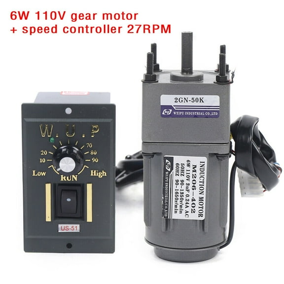 Reversible AC Gear Motor Electric Variable Speed Controller 50K Large Torque