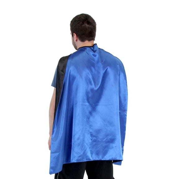 Costume Agent Superhero Blue with Black Halloween Costume Capes & Cloaks, with Reversible for Adult
