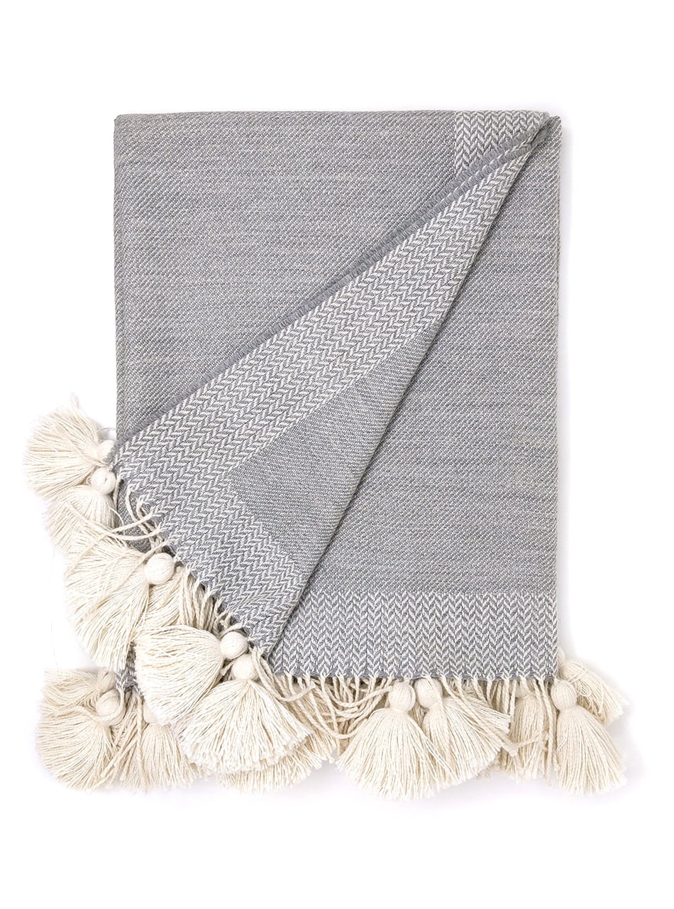 Throwing Frame Reversible Alpaca Tassel Frame Throw - Walmart.com