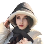Reversible Balaclava Bucket Hat - 2-in-1 Winter Hat with Ear Flaps, Insulated Packable Beanie for Cold Weather