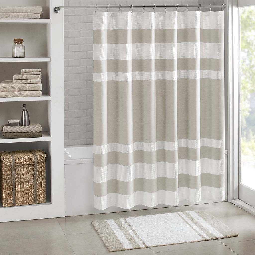 Reversible Bath Rug 27x45 Casual Stripes Cotton Absorbent Luxurious Oeko Tex Certified Machine Washable For Bathroom