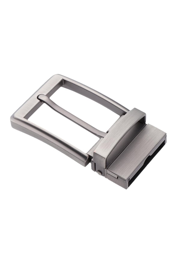 Reversible Belt Buckle Single Prong Rectangular Pin Buckle Replacements Pearl Gray