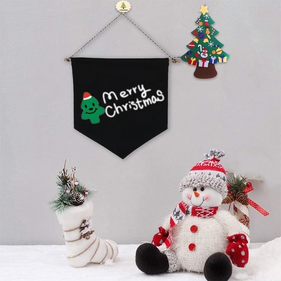 Reversible Blank Canvas Tapestry Wall Hanging for Customization Badge Display Room Decor Seasonal Celebration Backdrop Neutral Background 6.3x6.8 inch(Black)